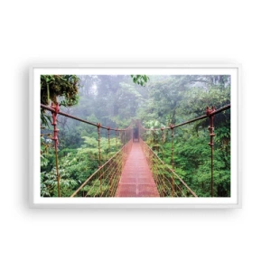 Pôster em moldura branca - Suspenso acima das copas - 91x61 cm