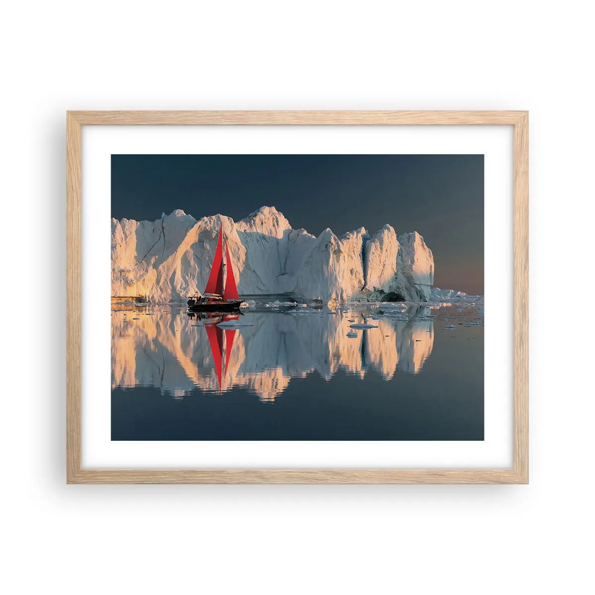 Pôster com moldura de carvalho claro - No fim do mundo - 50x40 cm