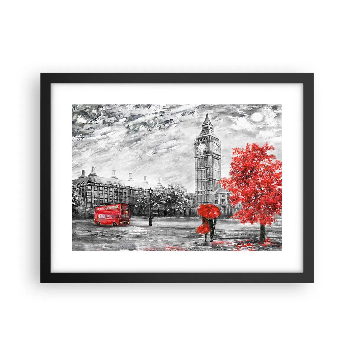 Pôster com moldura preta - Um dia emocionante - 40x30 cm