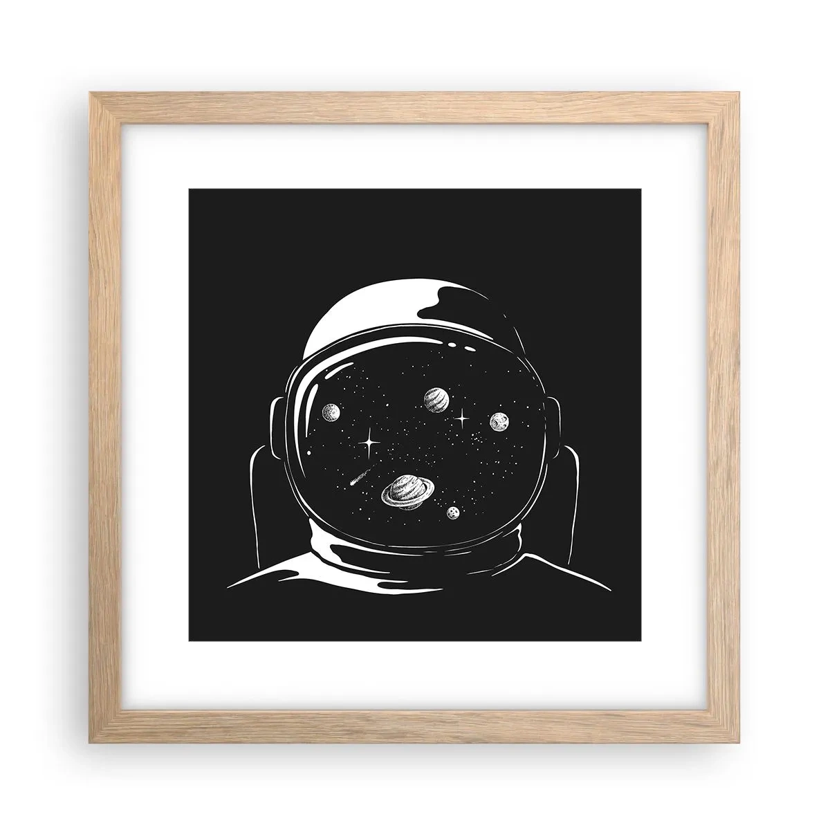 Pôster com moldura de carvalho claro - Bela Vista - 30x30 cm