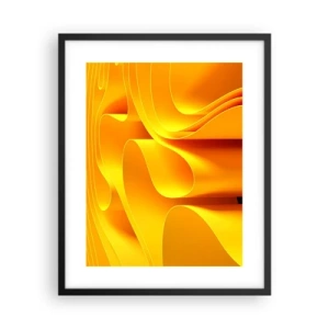 Pôster com moldura preta - Como as ondas do sol - 40x50 cm