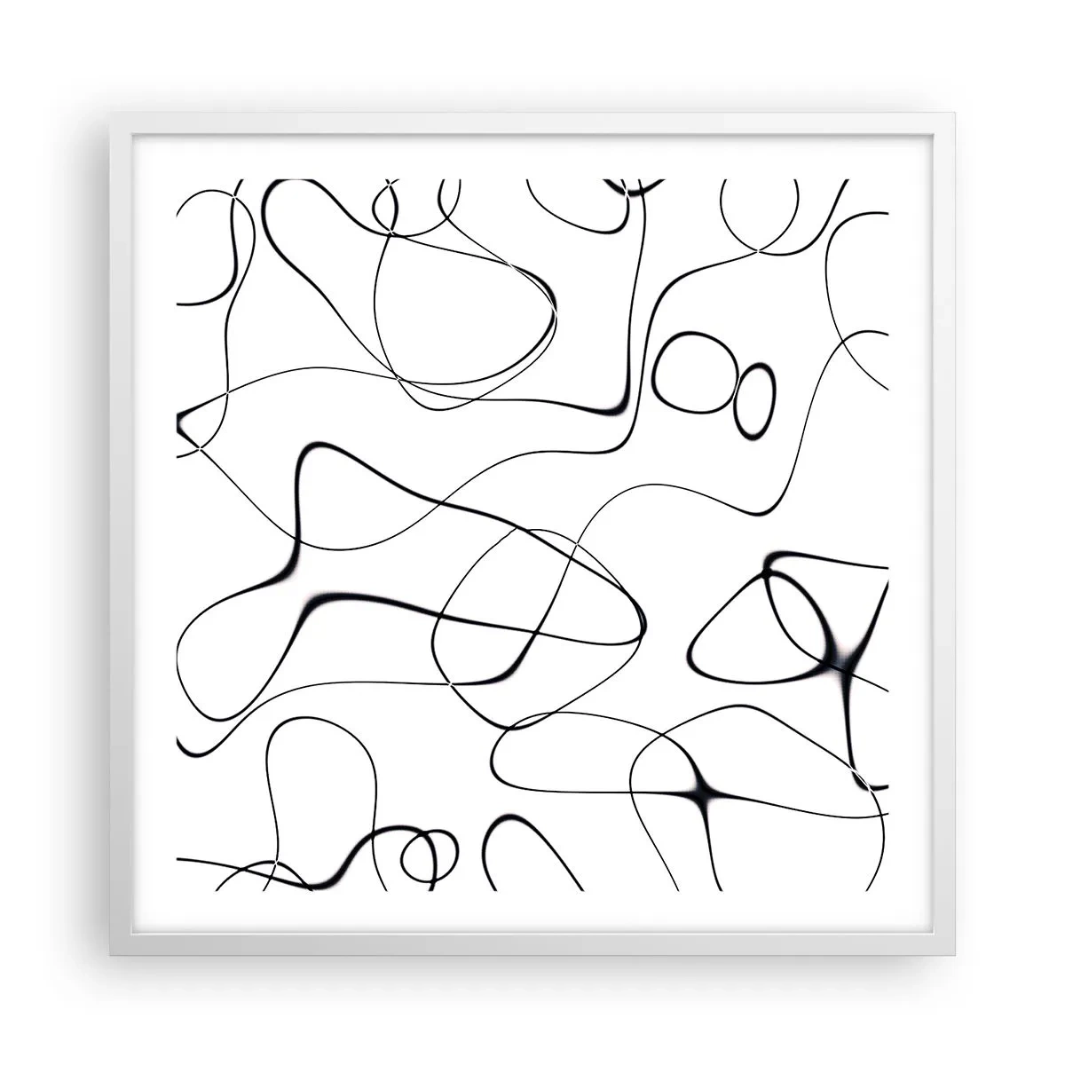 Pôster em moldura branca - Os caminhos da vida, as vicissitudes do destino - 60x60 cm