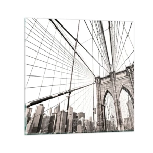Quadro em vidro - Catedral de Nova York - 30x30 cm