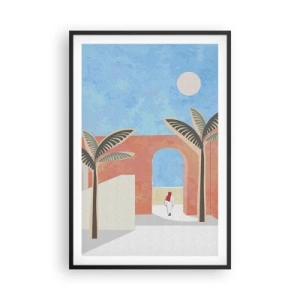 Pôster com moldura preta - Dia árabe - 61x91 cm