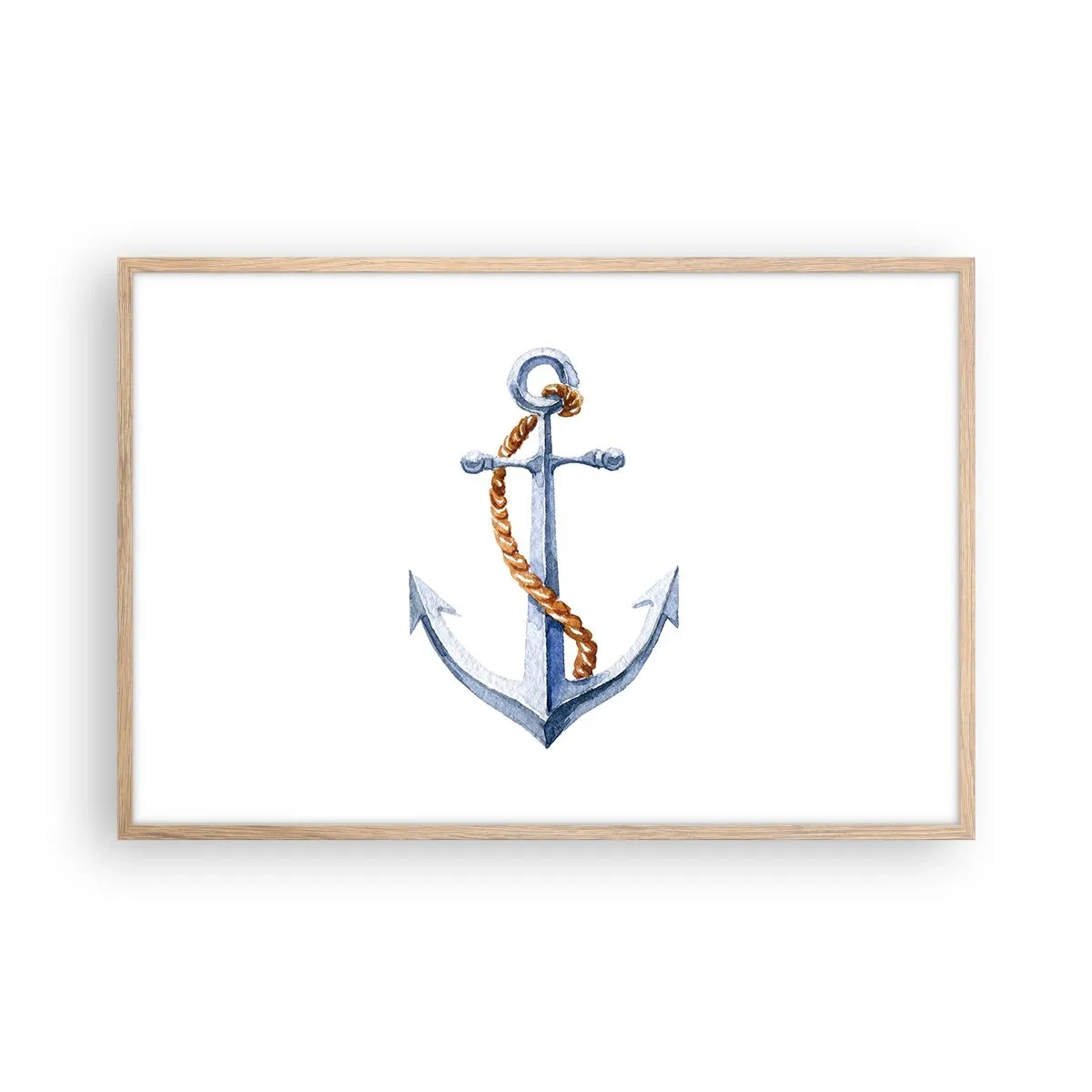 Pôster com moldura de carvalho claro - Ahoy aventura! - 91x61 cm