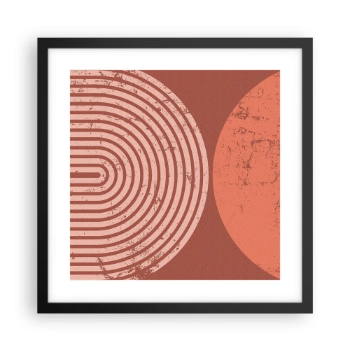 Pôster com moldura preta - Relacionamento próximo - 40x40 cm