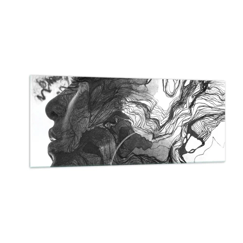 Quadro em vidro - Entrelaçados em sonhos - 100x40 cm