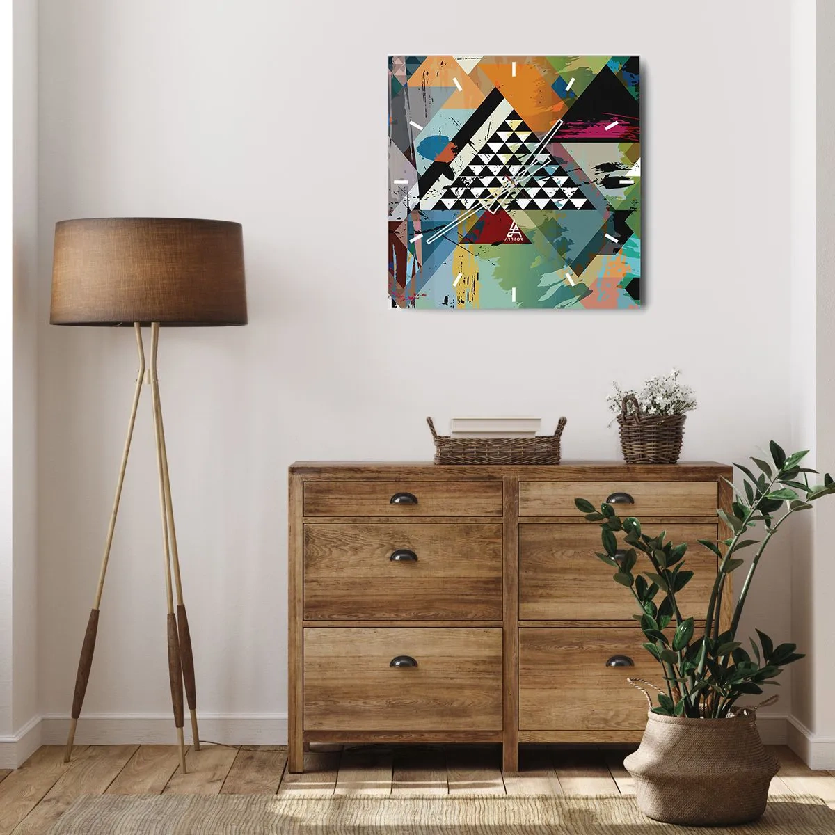 Relógio de parede - Relógio em vidro - Como é simples - 30x30 cm