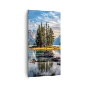 Quadro em tela - Por águas grandes e límpidas… - 65x120 cm