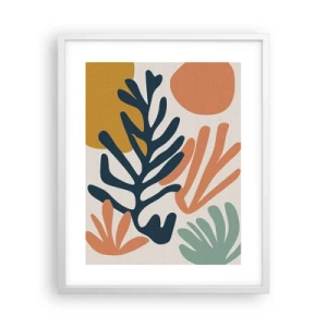 Pôster em moldura branca - Mares de coral - 40x50 cm