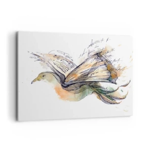 Quadro em tela - Nas asas da poesia - 100x70 cm