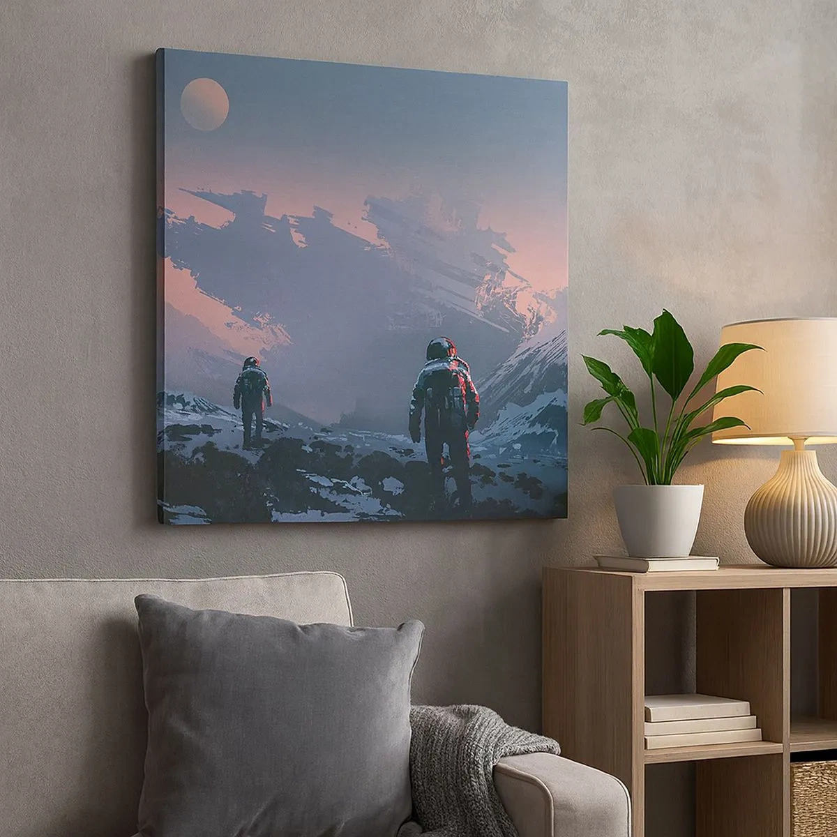 Quadro em tela - Sob uma estrela desconhecida - 30x30 cm