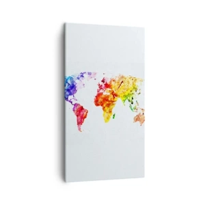 Quadro em tela - Todas as cores do mundo - 45x80 cm