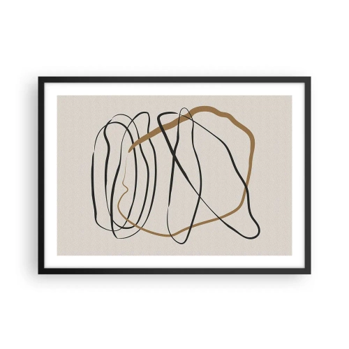 Pôster com moldura preta - Composição – dança em loop - 70x50 cm