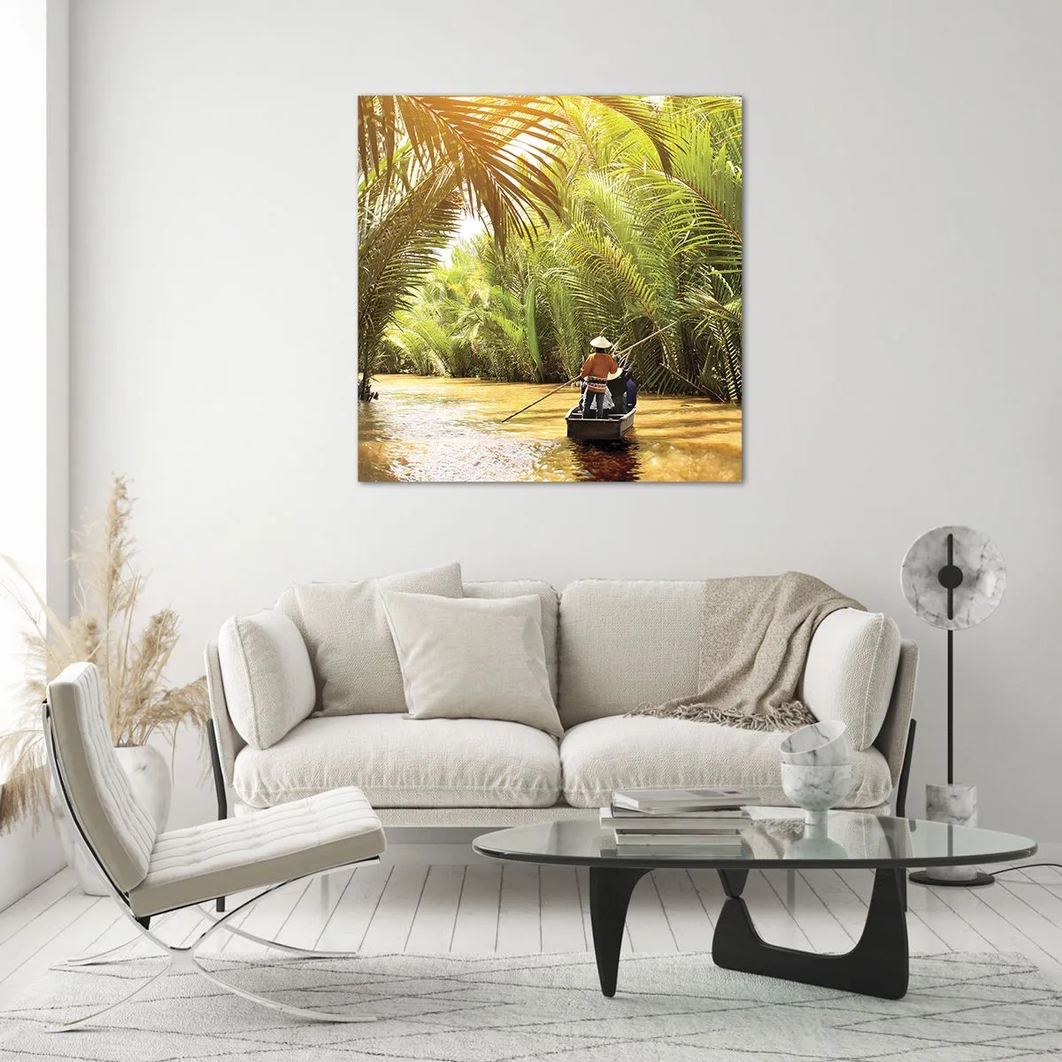 Quadro em vidro - Desfiladeiro das palmeiras - 50x50 cm