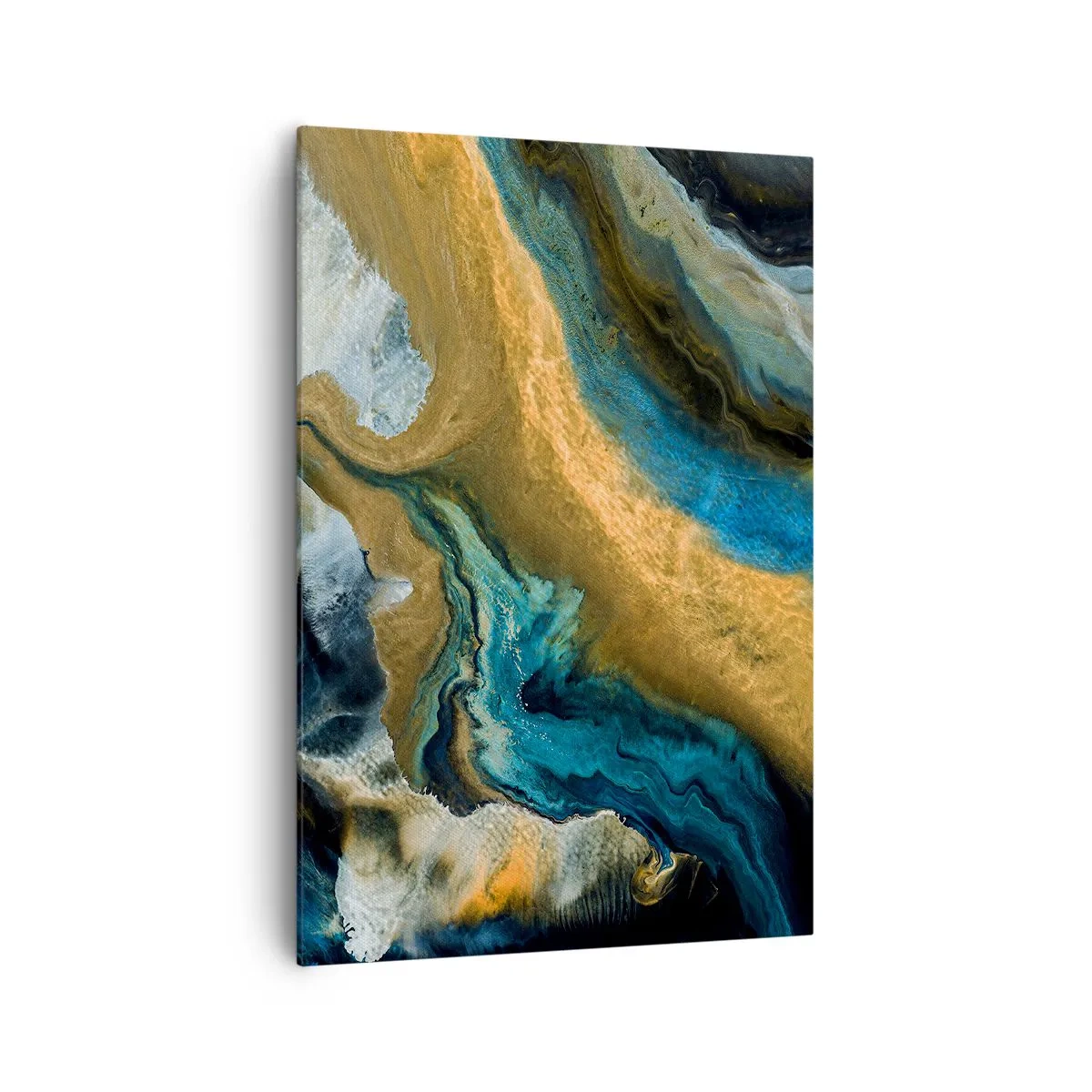 Quadro em tela - Azul – amarelo – influências mútuas - 70x100 cm