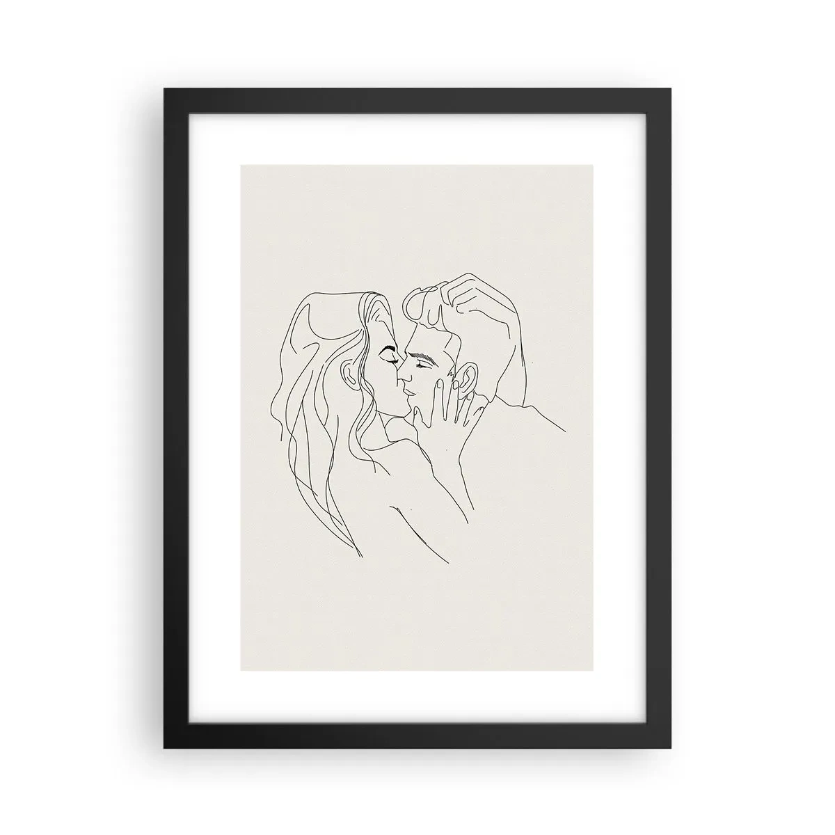 Pôster com moldura preta - Emaranhados pelo sentimento - 30x40 cm