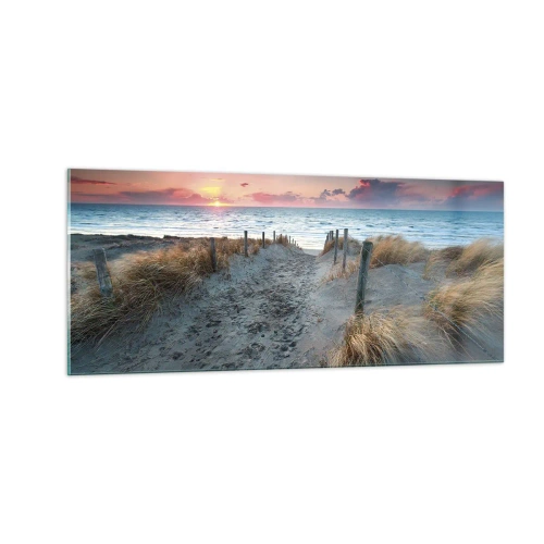 Quadro em vidro - Derramou um arco-íris de esplendor radiante.... - 100x40 cm