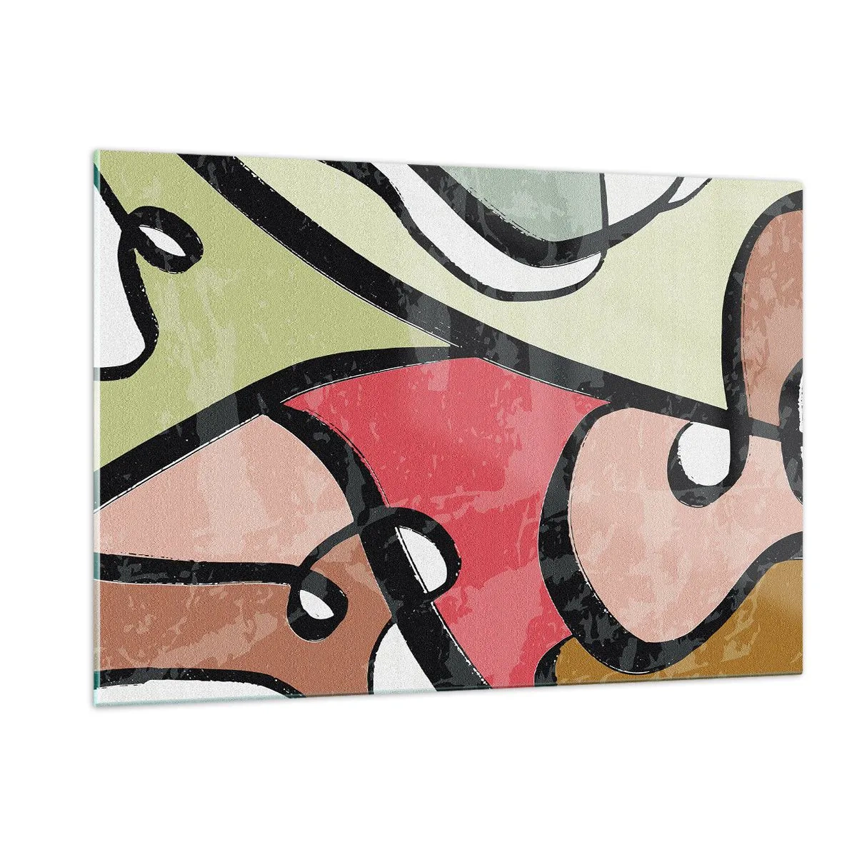 Quadro em vidro - Piruetas entre cores - 120x80 cm