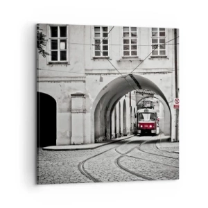 Quadro em tela - Através do labirinto urbano - 60x60 cm