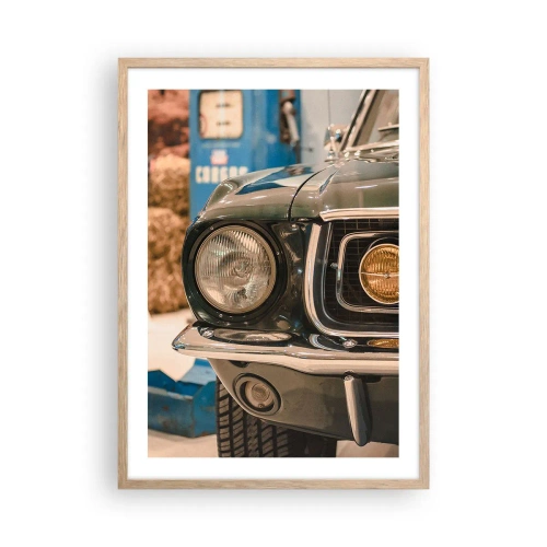 Pôster com moldura de carvalho claro - Encontro com uma lenda - 50x70 cm