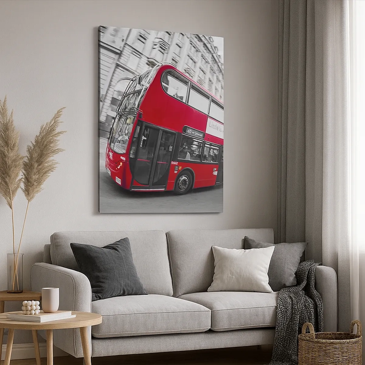 Quadro em tela - Londres tradicional - de autocarro - 50x70 cm