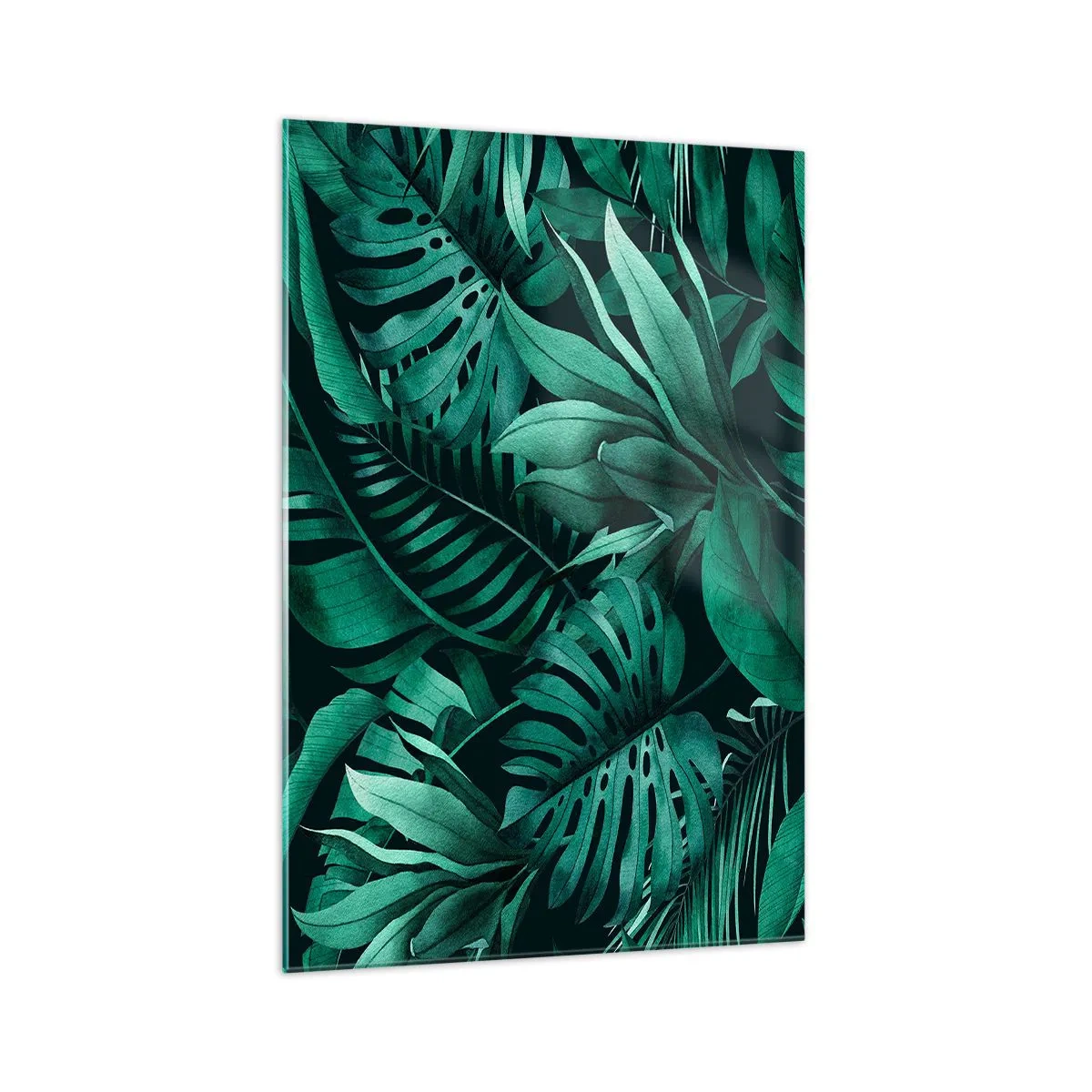 Quadro em vidro - A profundidade da vegetação tropical - 70x100 cm