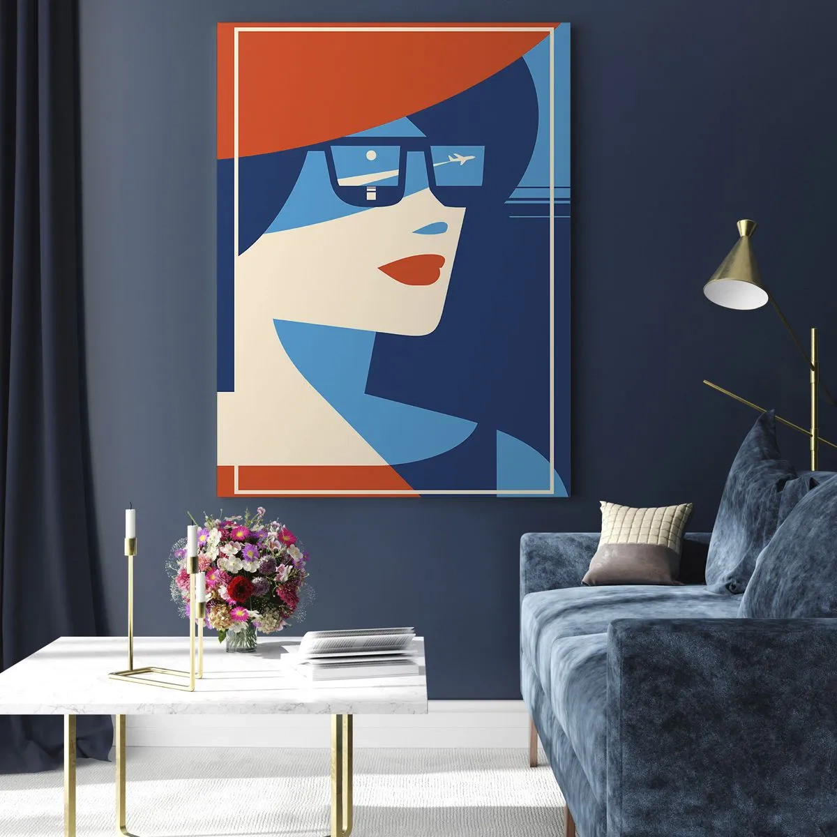 Quadro em vidro - Viagem de férias - 50x70 cm