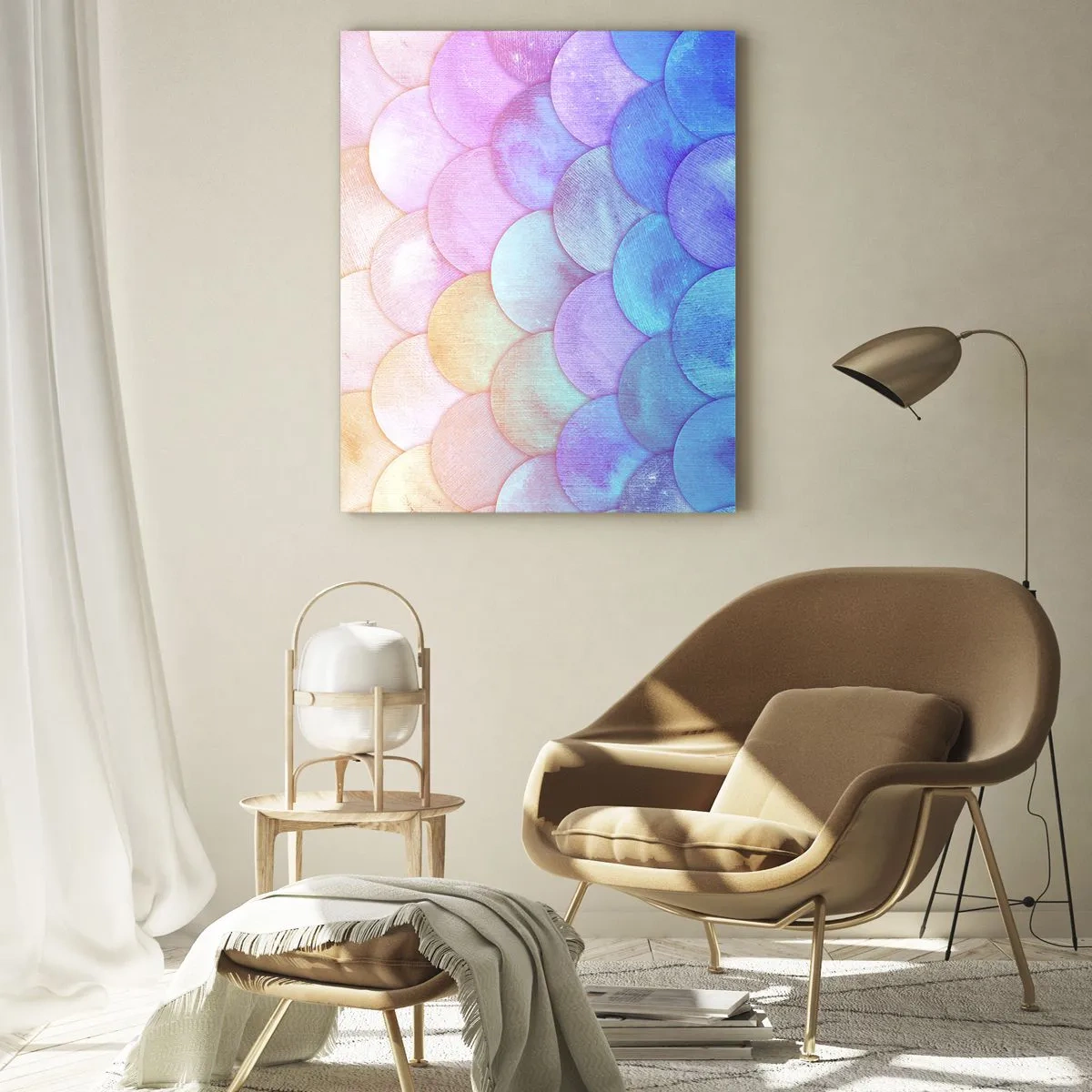 Quadro em vidro - Escala de pérola - 50x70 cm