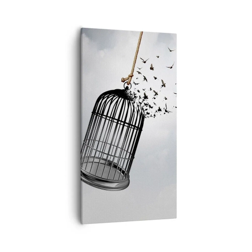 Quadro em tela - Fé... Esperança... Liberdade! - 55x100 cm