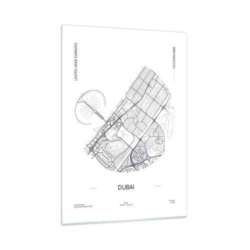 Quadro em vidro - Anatomia de Dubai - 50x70 cm