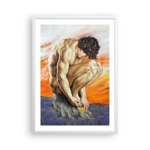 Pôster em moldura branca - Imerso em si mesmo - 50x70 cm