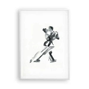 Pôster em moldura branca - Num só ritmo - 70x100 cm