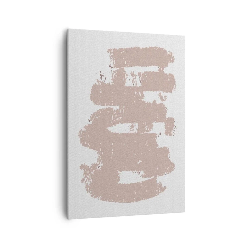 Quadro em tela - Abstração em rosa suave - 70x100 cm
