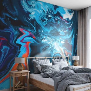 Papel de Parede Premium Canvas - Viagem ao centro do céu - Abstração, Pedaço, Padrão Moderno - 450x315 cm