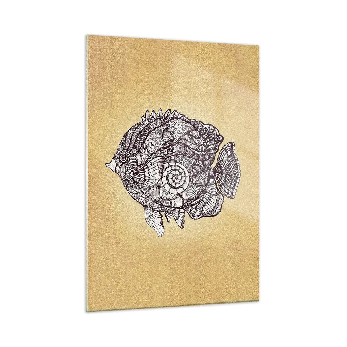 Quadro em vidro - De um oceano de enfeites - 50x70 cm