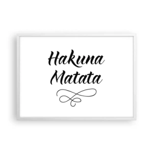 Pôster em moldura branca - O melhor conselho - 70x50 cm