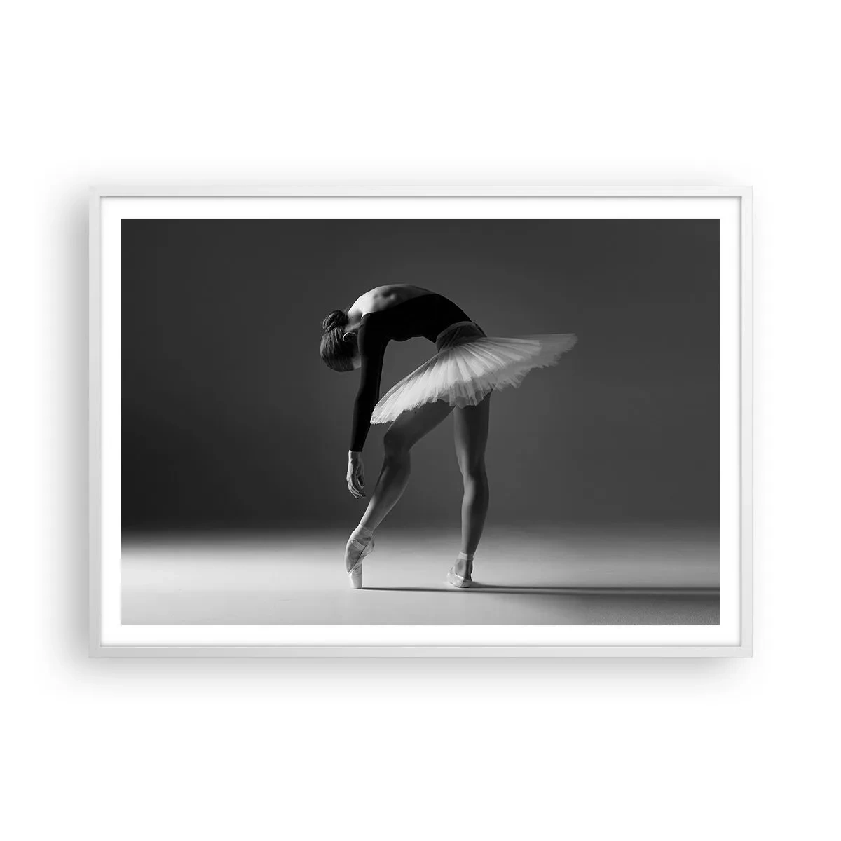 Pôster em moldura branca - Bella balerina - 100x70 cm