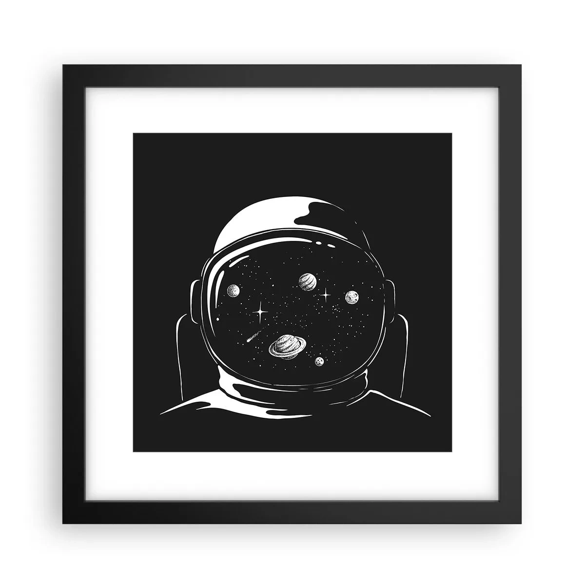 Pôster com moldura preta - Bela Vista - 30x30 cm