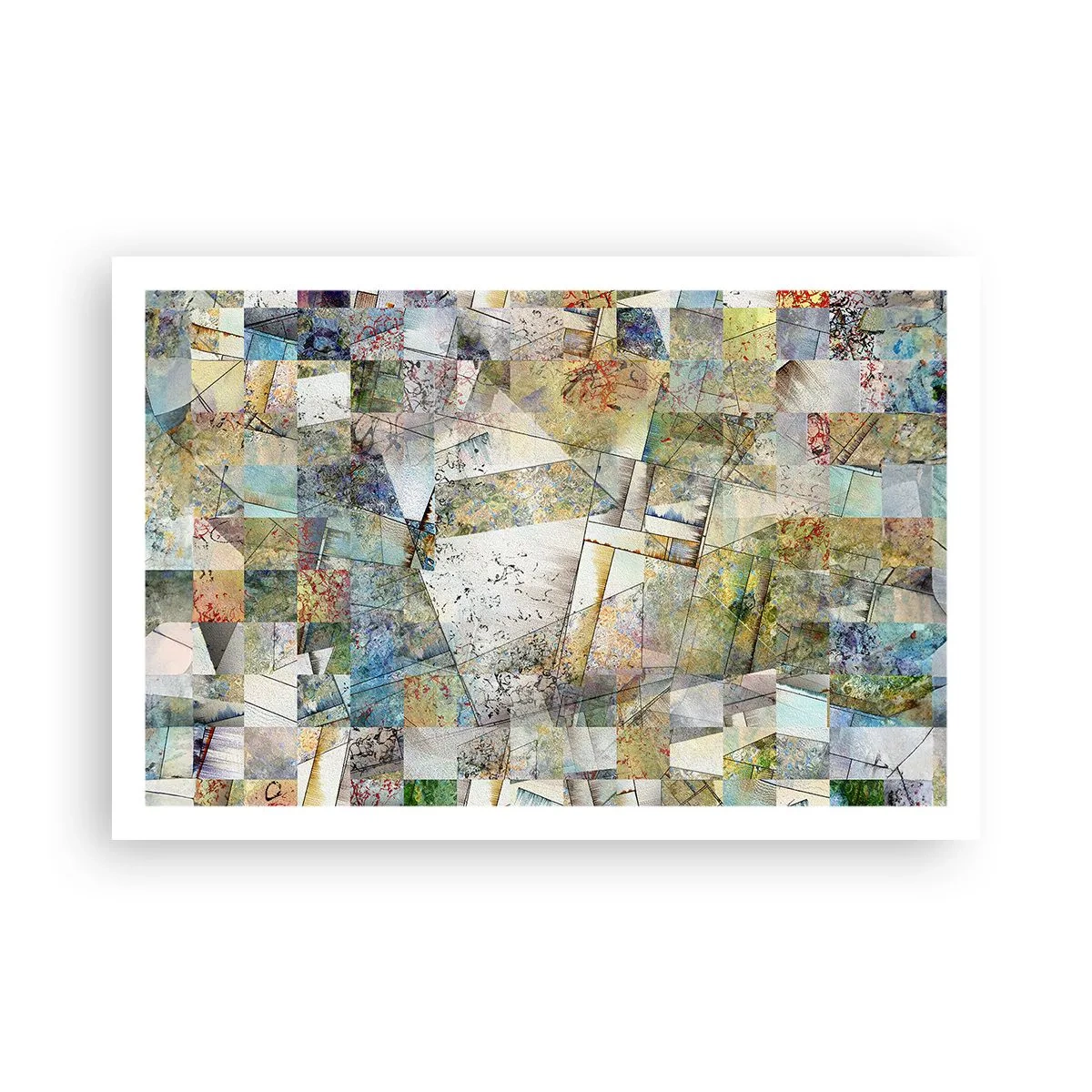 Pôster - Embaralhamento geométrico - 91x61 cm