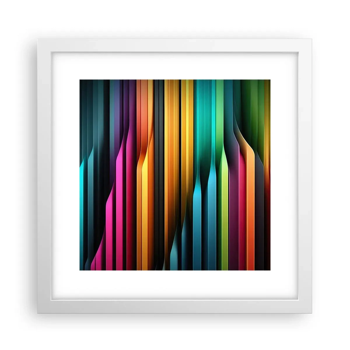 Pôster em moldura branca - Um órgão de luz - 30x30 cm