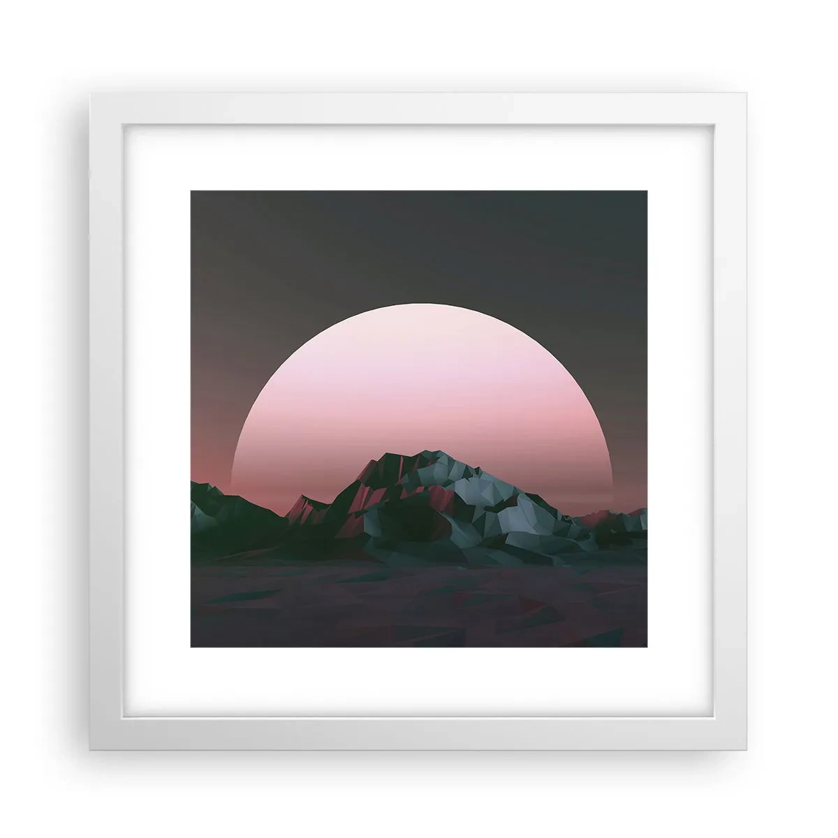 Pôster em moldura branca - Numa galáxia vizinha - 30x30 cm