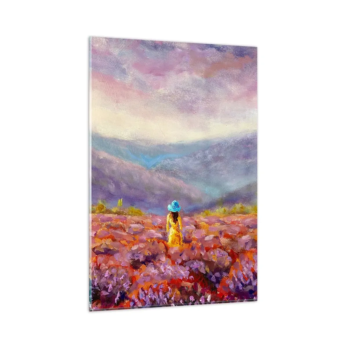 Quadro em vidro - No mundo da lavanda - 80x120 cm