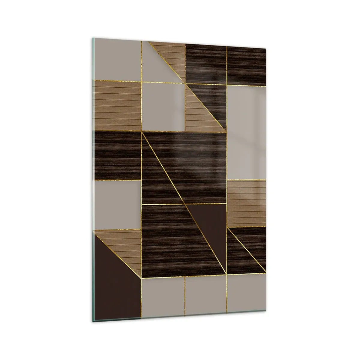 Quadro em vidro - Mosaico de bronzes e ouro - 80x120 cm