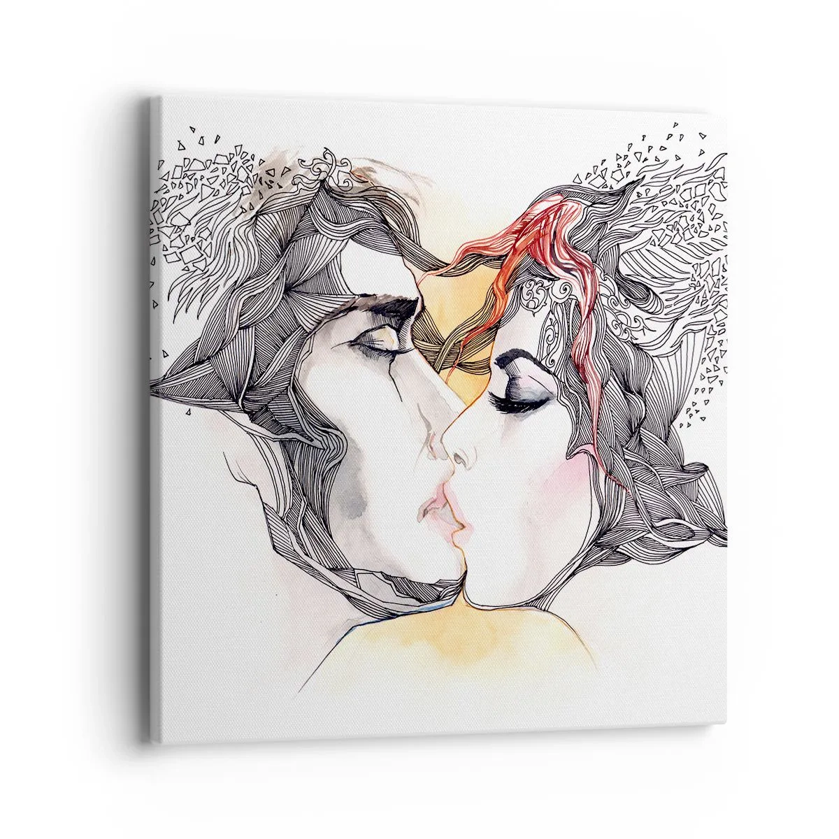 Quadro em tela - O mundo não existe - 40x40 cm