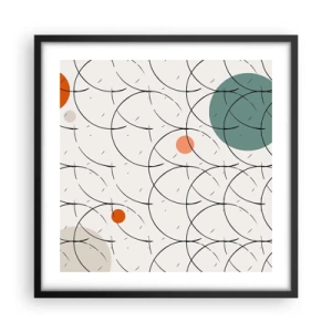 Pôster com moldura preta - No espírito da pop art - 50x50 cm