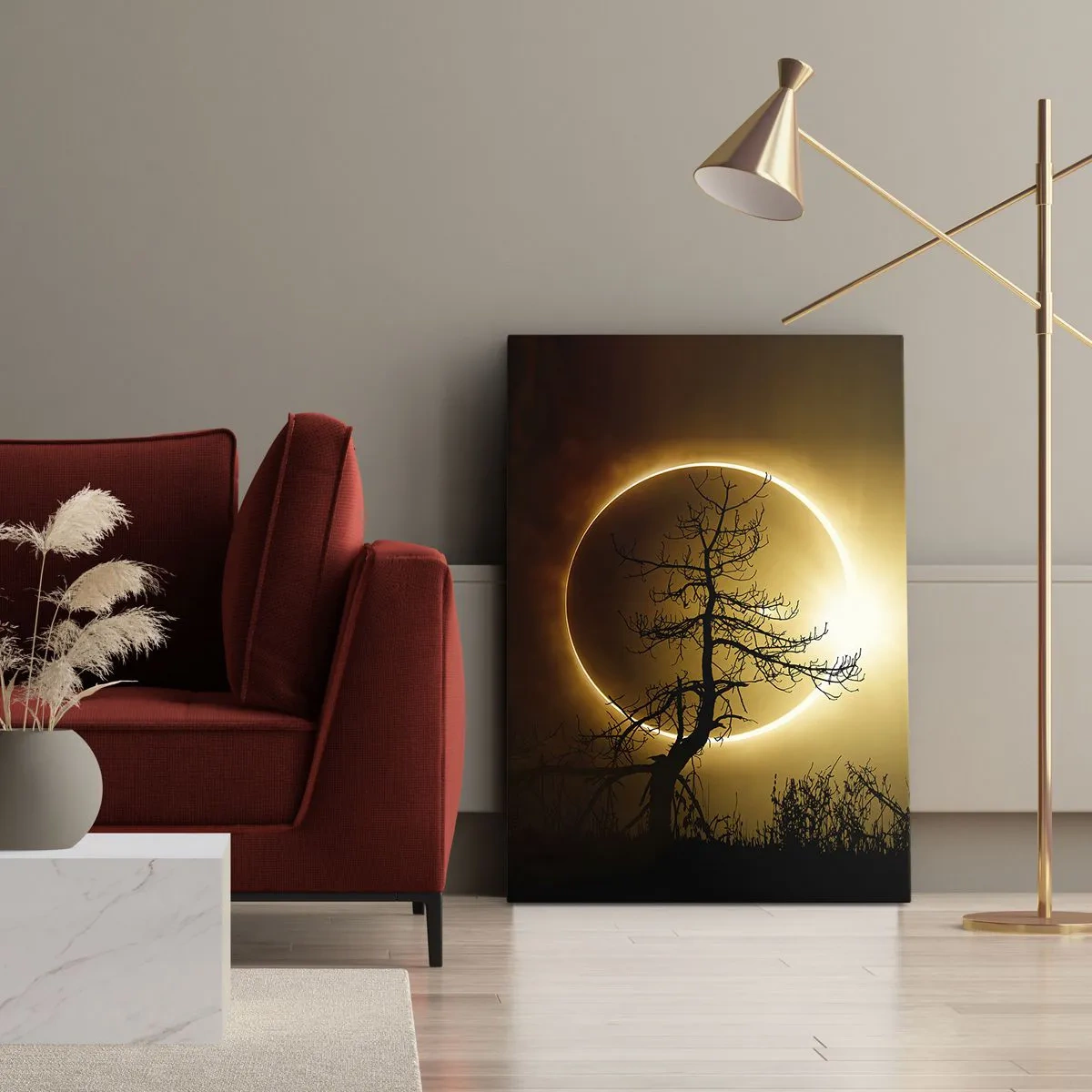 Quadro em tela - Eclipse total - 50x70 cm
