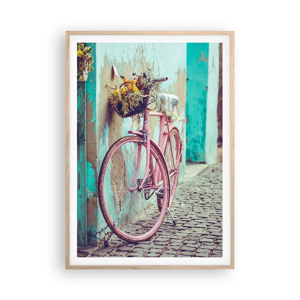 Pôster com moldura de carvalho claro - Volto logo - 70x100 cm