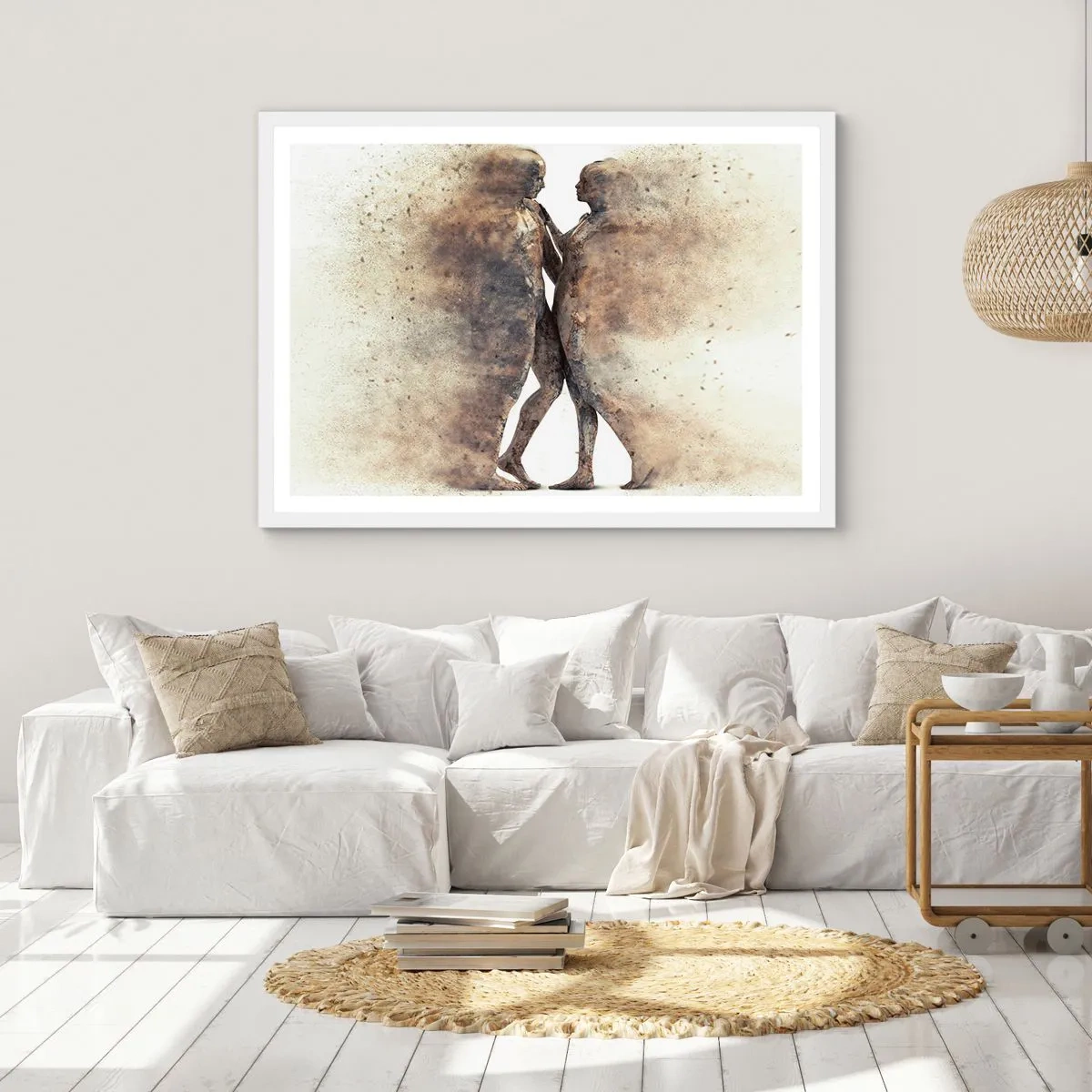 Pôster em moldura branca - Do pó vieram para amar - 91x61 cm