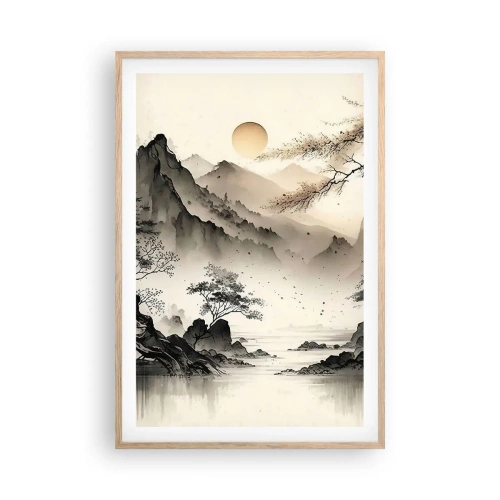 Pôster com moldura de carvalho claro - O charme único do Oriente - 61x91 cm